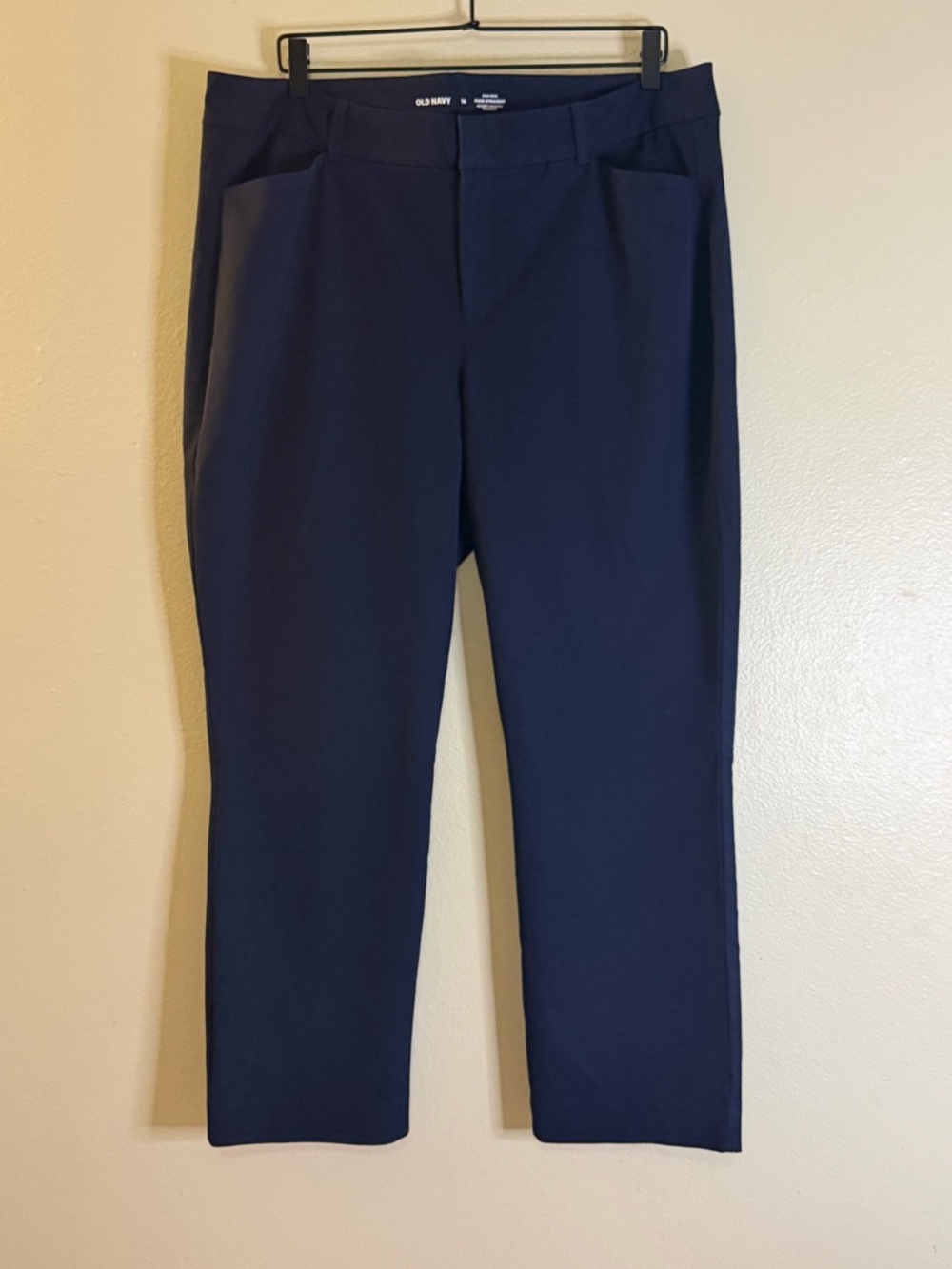 Old Navy High-Rise Pixie Straight Secret-Smooth Pocket Pants - Navy - 16